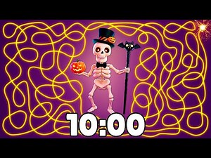 10 Minute [FALL] Skeleton Timer 💀💣💥| Cozy Classroom Countdown!