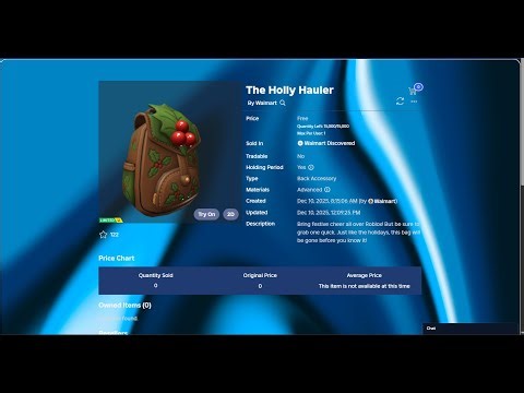 Join and claim walmart free ugc item #roblox