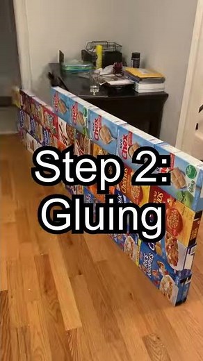 How To Build a Wall of Cereal Boxes in 3 Easy Steps #Shorts
