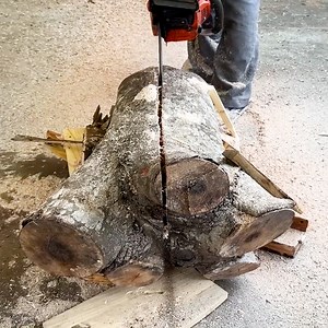 Interesting Table Designed From Giant And Old Tree Stumps | WT Team Woodworking