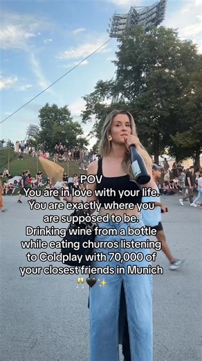 Falling in love with myself, Coldplay and this bottle of wine #coldplayconcert #fallinginlove #coldplay #münchen | Amy Austin