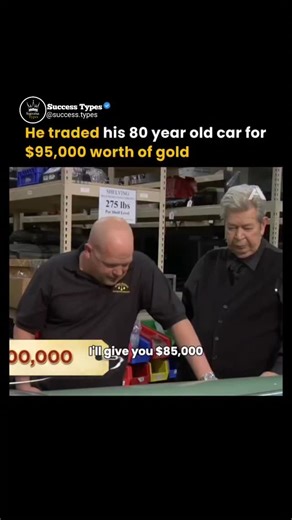 Success Types on Instagram: "Follow @success.types for more content like this 🤝 He walked into a pawn shop with a museum-grade car from the 1930s. A relic from an era when craftsmanship actually meant something. He wanted one hundred thousand dollars and refused to negotiate. The shop wouldn’t go above ninety five thousand, and the deal stalled. Then came the smart pivot. Instead of cash, they traded the car for ninety five thousand dollars worth of gold. At the time, gold was priced around thi