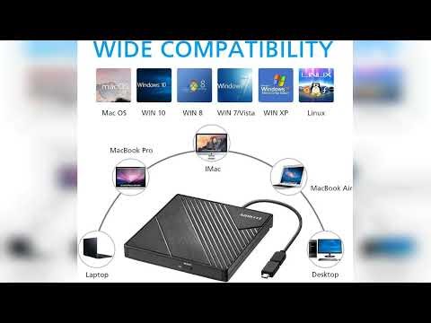 Review: External DVD Drive USB 3.0 USB C CD Burner CD/DVD +/-RW Optical Drive, Slim Portable D...