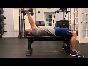 Dumbbell Skull Crushers / Supine Triceps Extension Exercise Demonstration