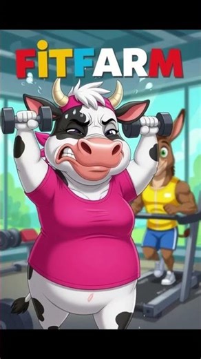 The Cow and Donkey’s Gym Disaster 💥 | Funny 3D Cartoon Story | Comedy Animation