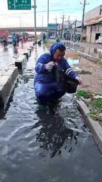 Flooding after heavy rains has accumulated trash and debris that clogs drains to clear blockages