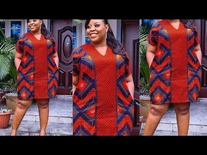 how to cut and sew a simple A line dress with full lining / easy A line gown cut and sewing