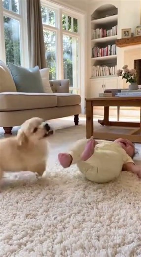 You Won’t Stop Smiling Watching This Baby & Puppy 😄 | Heartwarming Video