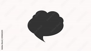 Blank speech or chat bubble with chroma key white screen