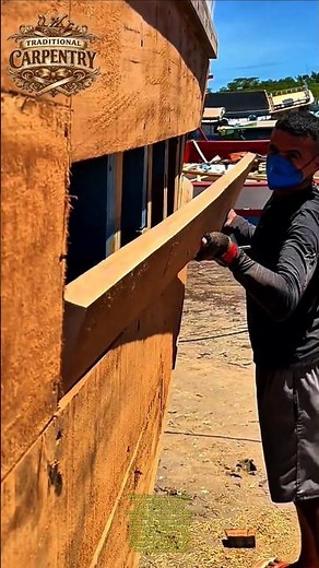 Brilliant Wooden Boat Hull Repair Trick! Fast Carpenter Fix #Woodworking #BoatRepair #DIY #tools
