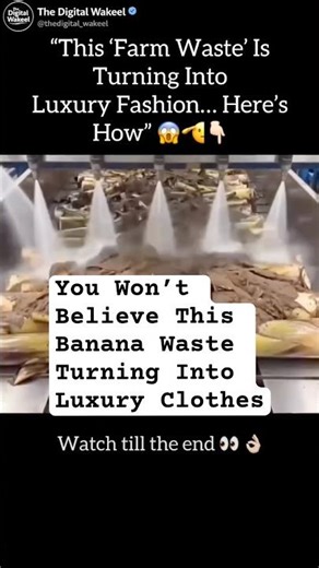 From Banana 🍌 Waste to Denim👖👀 #bananafiber #ecofriendly #textileinnovation #shorts #viral #fypシ