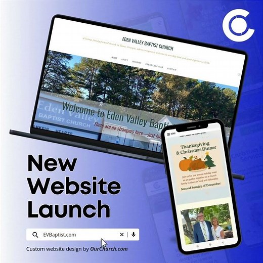 New custom-designed website launched for Eden Valley Baptist Church