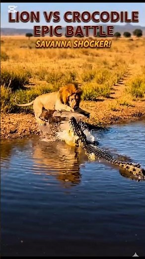 Lion vs Crocodile – The Deadliest River Fight