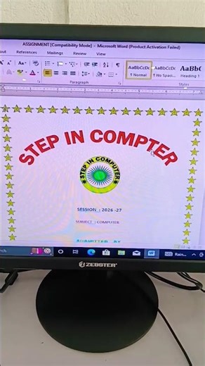 MS WORD PROJECT #computer #excel #typingmaster #msword #fasttyping #coding
