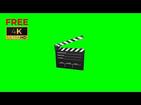 ANIMATED CLAPPERBOARD Green Screen Video with Sound [FREE 4K LOOP]