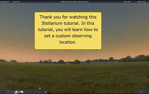 Stellarium tutorial: how to set your location