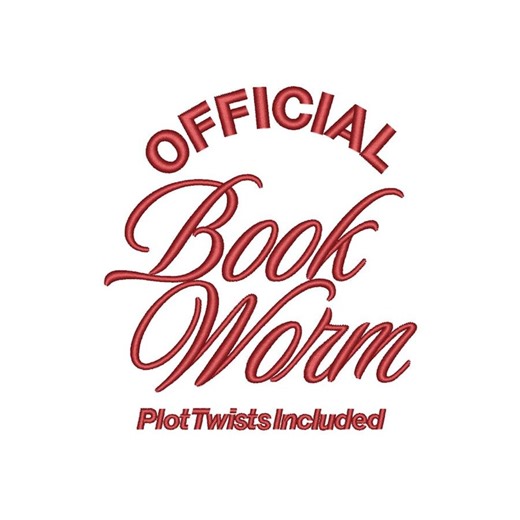 Official Book Worm Embroidery Design, Reading Digital File, 4 Sizes - Etsy Canada