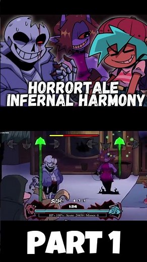 Horrortale Infernal Harmony (PART 1/Slashers Feast) (DEMO) (FNF MOD) #shorts