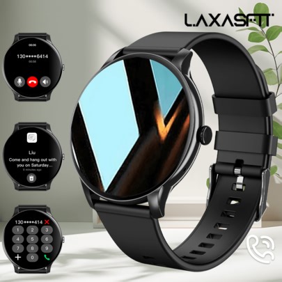 Laxasfit Reloj inteligente actualizado 2025 (compatible con llamadas/marcación), pantalla de 1.52", capacidad de batería de 200mAh, adecuado para hombres y mujeres, rastreador de fitness, múltiples modos deportivos, contador de pasos, contador de calorías, monitor de sueño, monitor de frecuencia cardíaca, compatible con Android e iOS | SHEIN