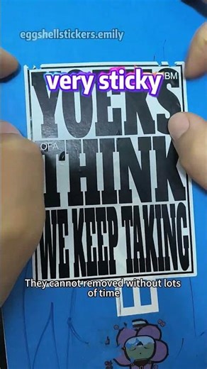 We use strong adhesive eggshell stickers with professional rotary machine print #eggshellstickers