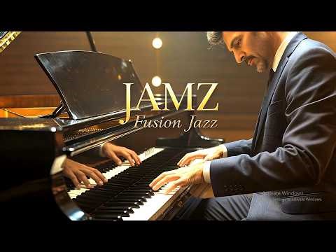 Modern Fusion Jazz Instrumental Funk Groove, Electric Guitar & Synth Vibes