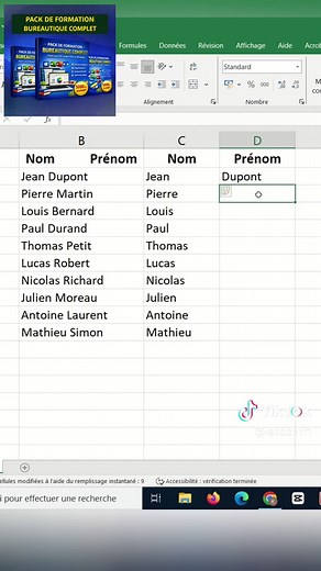 Voici comment séparer une liste de noms dans Excel très facilement ! Si tu souhaites améliorer ton niveau en bureautique Word, Excel, PowerPoint, etc.. Tu es au bon endroit clique sur le lien dans ma Bio et suis Les instructions où tu me contactes Via mon WhatsApp : 33 7 74 16 13 99 #astucepc #formation #office #powerpoint #excel