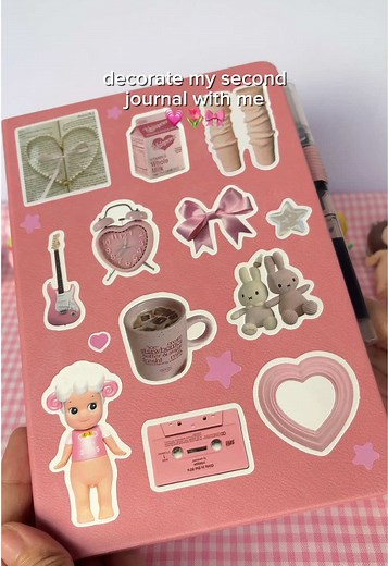 let’s decorate my second together!!🎀💕 so excited to store memories in this one🫶🏻 #junkjournal #newjournal #decoratewithme #scrapbook #journal #journalideas #junkjournalideas #fyp #foryoupage #aestheticstickers #stationery #scrapbooking #journalinspiration