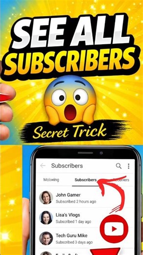 How To See Your All Subscribers In a Second! (New Trick) #youtubeshorts #shorts