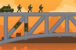ダイナマイトで鉄橋を破壊するパズルゲーム BOMB THE BRIDGE ｜ 無料ブラウザゲーム｜アクションゲームの庵