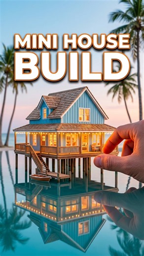 Coastal Stilt House Build 🌊🏡 | Miniature Beachfront Construction Timelapse