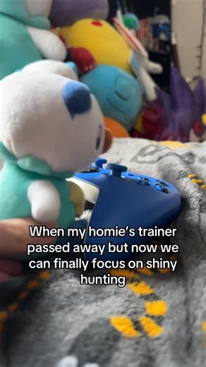 Oshawott on Instagram: "Think of all the free time we have now :D #pokemon #oshawott #plush #invincible #silly"