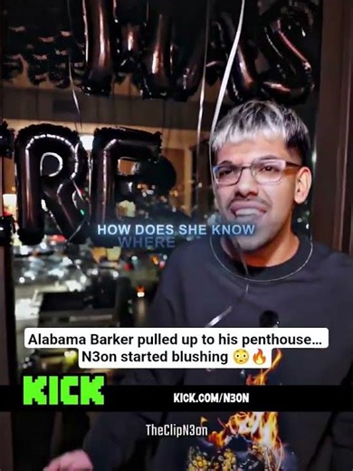 Alabama Barker pulled up to his penthouse… N3on started blushing 😳🔥 #n3on
