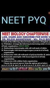 NEET PYQ Biological Classification #nileshanandwani #biology #neetpreparation #neet2026