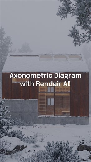 Rendair on Instagram: "Exploded axonometric to a living house. Take a technical diagram and turn it into an atmospheric render without rebuilding or re-rendering everything. Rendair AI makes it effortless. Try it now ➡️ rendair.ai"
