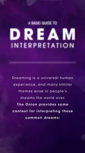 34K views · 108 reactions | A Basic Guide To Dream Interpretation | The Onion | Facebook