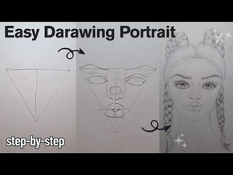 Easy Portrait Drawing Tutorial Using the Triangle Method | Step-by-Step for Beginners