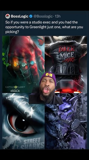 Keenan Baker on Instagram: "Choose one classic 90s cartoons to get green lit into a live action. Captain Planet, Biker Mice from Mars, Street Sharks and Gargoyle."