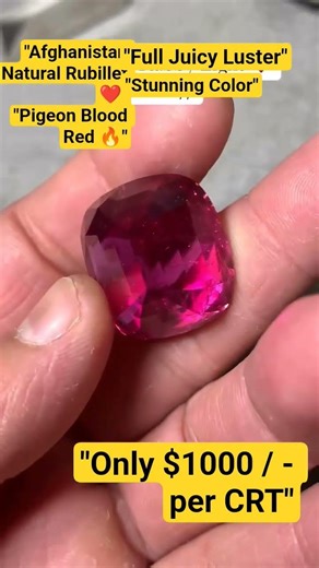 "😱 63 Carat Massive Afghanistan Pigeon Blood Ruby 😍 Natural Eye Clean Gemstone!"