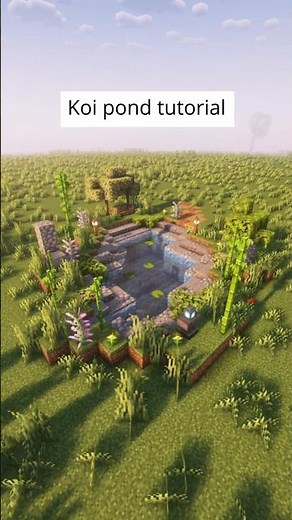 Minecraft Koi pond tutorial #minecraft
