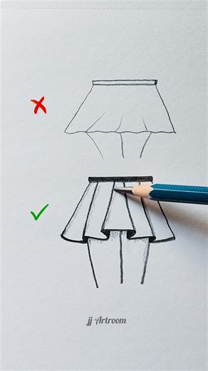 How to draw a skirt 😱🤔 #drawing #art #tutorial #shorts #youtubeshorts