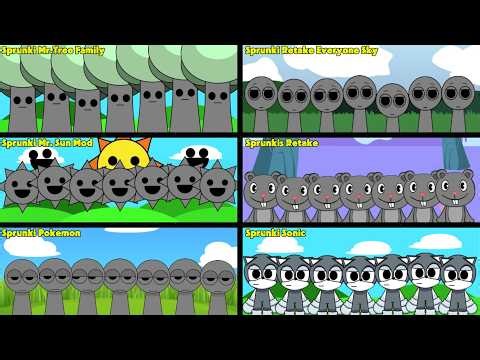 Mix All Characters Together in Sprunki || From Sprunki (Mr.Tree Family vs Sprunkis vs Pokemon...)