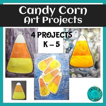 Halloween Art Projects - Candy Corn Art Lesson for Elementary