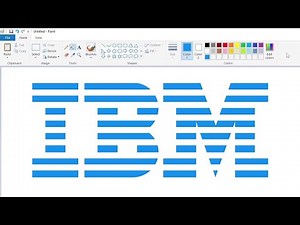 How to draw the IBM logo using MS Paint | How to draw on your computer