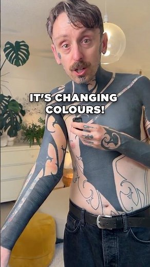Blackout Tattoo Healing: Day 2 #shorts