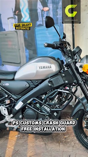 Ps customs crash guard installed in yamaha xsr155 free installation available in gear galaxy parel