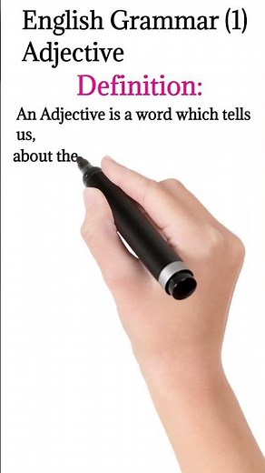 #english #grammar #adjective #definition #examples