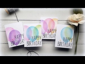 Quick and Easy Stenciled Birthday Cards: It's April Right?!