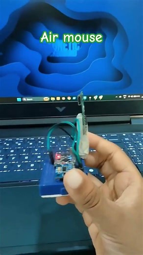 Air mouse using a microcontroller and motion sensor.