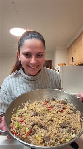 Cocina conmigo arroz arreglado con carne de res #foryourpage #tiktok #tiktokfood #recetas #costarica