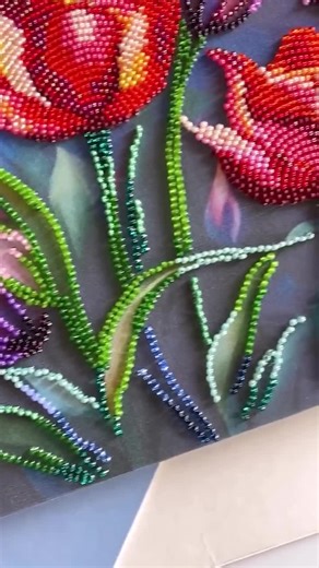 Tulip Bead Embroidery Kit: DIY Craft, Inspiring Palette - Etsy